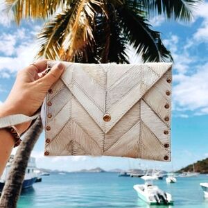 Handmade by Isabella Ann USVI Cowhide Wristlet/Clutch